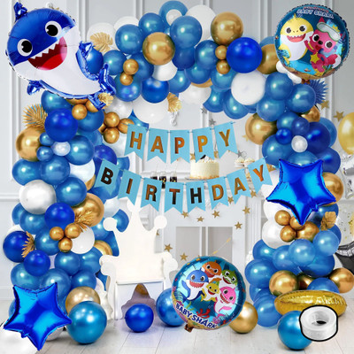 Choice Corner Birthday Decoration Kit Combo Baby Shark Theme For Party Decoration