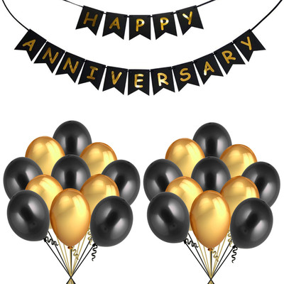 LitTOLS Happy Anniversary Balloons Decoration Kit 51 Pcs, 1 set