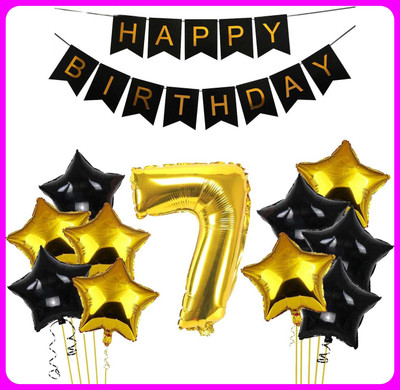 Acril Birthay Decorations Combo set(Set of 12)