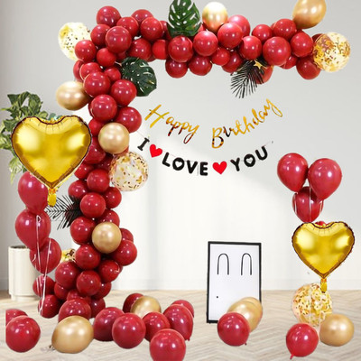 PARTY MIDLINKERZ Printed Happy Birthday Decoration kit Combo - 61 Pcs for Birthday Decor(Set of 46)