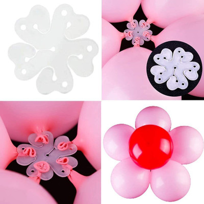 PARTY MIDLINKERZ Balloon Strip Kit for Arch Garland 2 Roll, 200 Dot Glue,6Flower Clips(Set of 10)