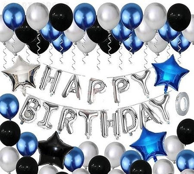 popp fizz and decor Blue Balloon-005(Set of 48)