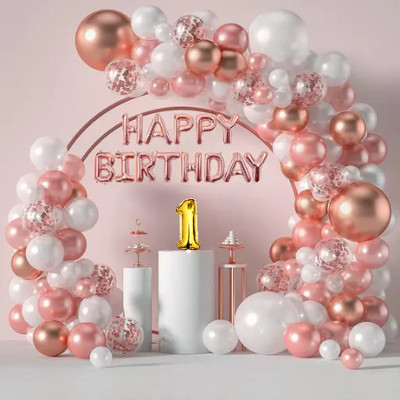 lala balloon Happy birthday royal decoration theme.
