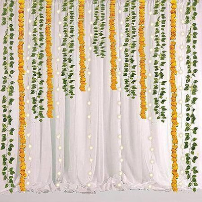 SKYWINS Haldi Wall Decoration Items for Marriage | Pooja Decoration Backdrop for Home(Set of 11)