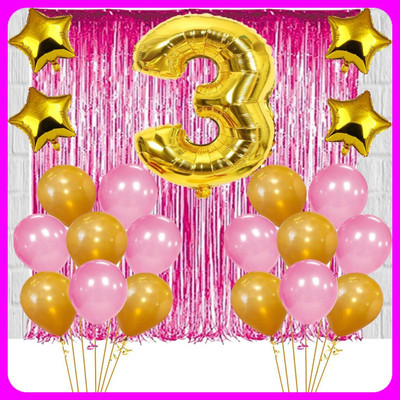 Acril Birthay Decorations Combo set(Set of 17)