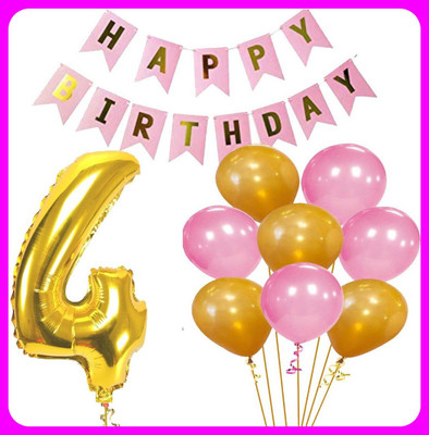 Acril Birthay Decorations Combo set(Set of 10)