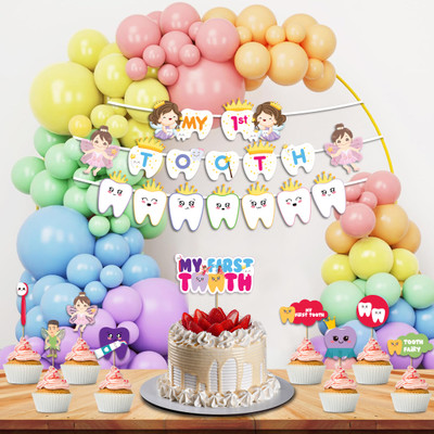 Festiko My First Tooth Decoration Combo - 35 Pcs, I Got My First Tooth Decoration