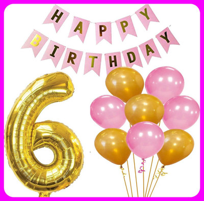 Acril Birthay Decorations Combo set(Set of 52)