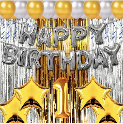 Kapoor stores First 1st Happy Birthday Theme Combo Items(Set of 37)