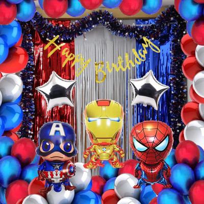 HouseOfCommon superheros avengers birthday party decorations for girls boys(Set of 38)