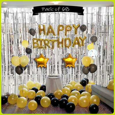 Acril Birthday Combo Party Decoration Kit(Set of 68)