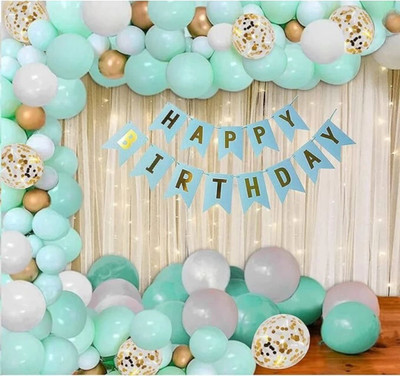 Events Framer EvFr Green Theme Happy Birthday combo of 43(Set of 43)