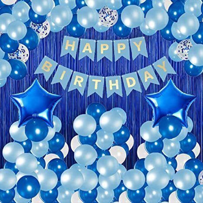 PARTY MIDLINKERZ Printed Happy Birthday Decoration kit Combo - 33 Pcs for Birthday Decor(Set of 33)