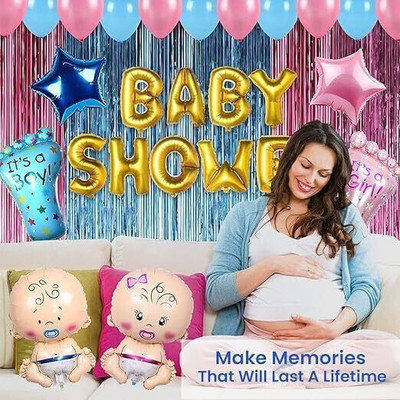 SKYWINS Solid Baby Shower Decoration Items Set-30Pcs Balloon(Multicolor, Pack of 30)