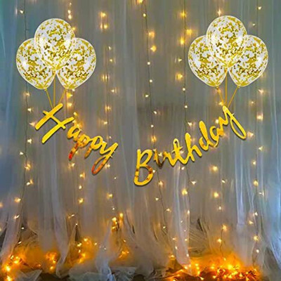 BBG BBG_Printed Happy Birthday Decoration kit Combo - 10 Pcs for Birthday Decor(Set of 10)