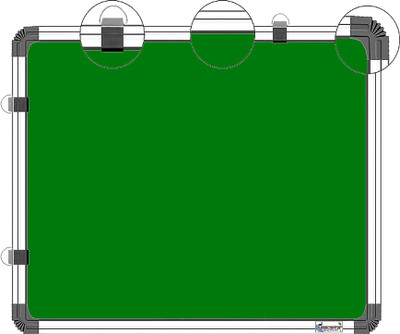 Smartix Reversible Whiteboards and Duster Combos(White, Green)