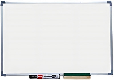 TRIPI 1.5*2 FEET WHITE&GREEN BOARD BLACK MARKER DUSTER Lightweight Aluminium Frame White, Blue board(60 cm x 45 cm)