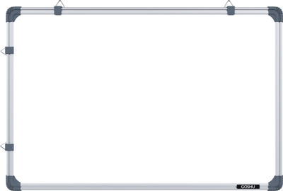 GOSHU Non Magnetic 3 feet x4 feet Aluminium Frame Whiteboard with glossy surface White board(120 cm x 90 cm)