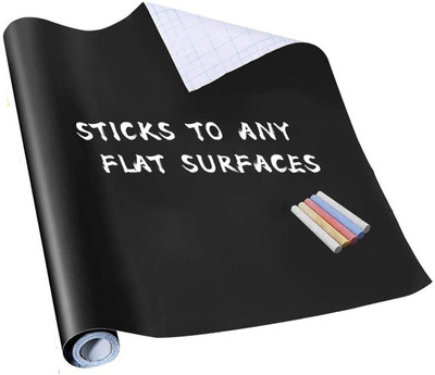 ASTOUND Self-Adhesive Decorative Chalk Board Covering 17.7 by 78.7in Black board(200 cm x 45 cm)