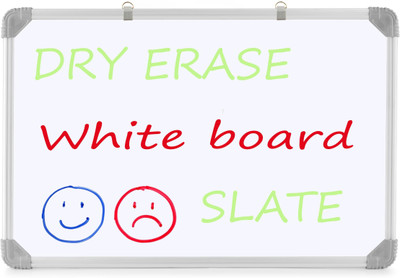 Mahit Systems 2 in 1 Learn N Write 1x1 Ft. Slate for Kids|Dry Erase Marker with PVC Corners, White, Black board(30 cm x 30 cm)