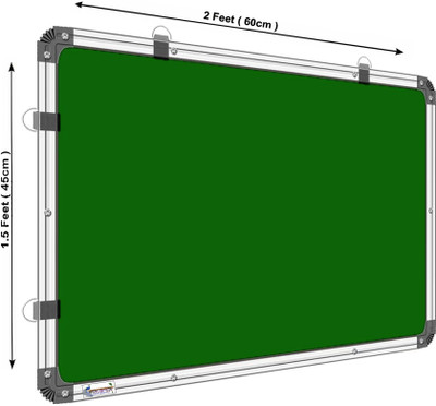 Smartix Reversible Melamine Marker & Reverse Chalk Board | Glossy Surface |Robust Aluminum Frame|(45x60 cms) Whiteboards and Duster Combos(White, Green)
