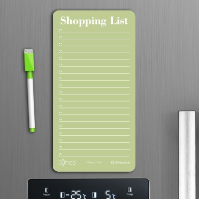 3Lines Magnetic Regular Note Pad Ruled 1 Pages(Green)
