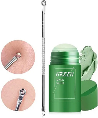 GABBU Green Tea Mask Stick Deep Cleaning Oil Control Skin & Blackhead Pimple Remover Pin(2 Items in the set)