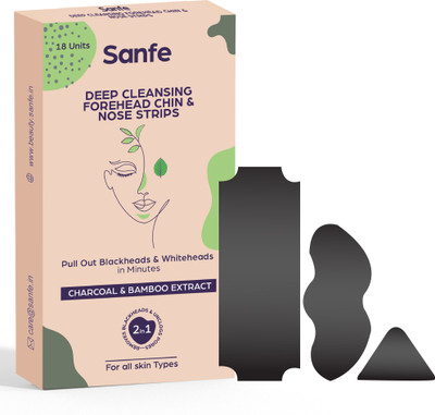 Sanfe Deep Cleansing Forehead, Chin & Nose Strips Pack Of 18(18 ml)