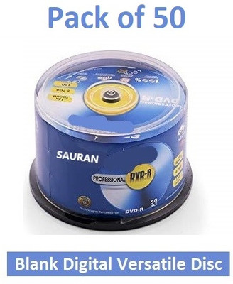 Sauran DVD Recordable Pack of 50 Blank Digital Versatile Disc DVD 4.7 GB