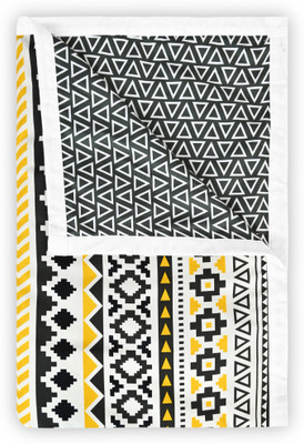 Divine Casa Abstract Double Dohar for  AC Room(Microfiber, Mustard Mint)
