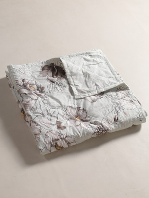 GKM Printed Double Dohar for  AC Room(Cotton, Grey, Blue)