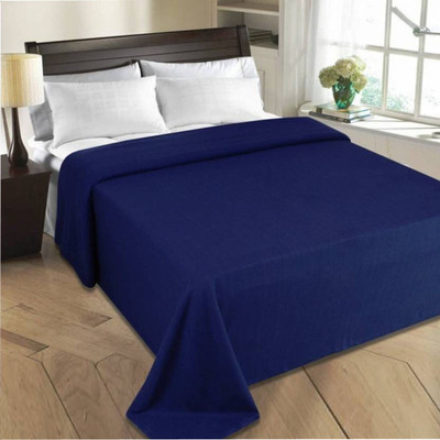Hot Dealzz Solid Single AC Blanket for  Mild Winter(Polyester, Navy Blue)