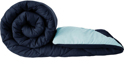 Floating Dreams Solid Single Comforter for  Mild Winter(Microfiber, Dark Blue)