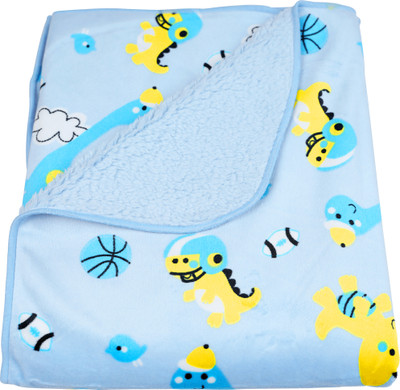 1st Step Printed Single Crib Baby Blanket for  AC Room(Polyester, Multicolor 12)