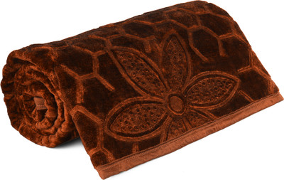 Acesquare Printed Single Fleece Blanket for  AC Room(Polyester, Brown)