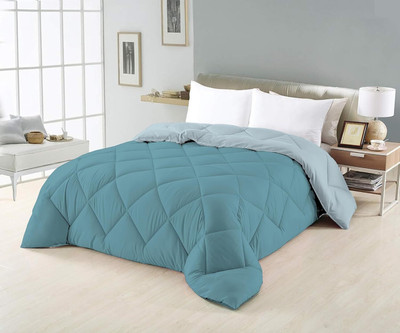 ELEGANT WEAVERS Printed Double AC Blanket for  AC Room(Microfiber, Blue)
