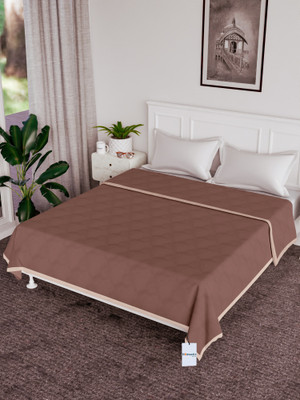 HOMESTIC by Kuber Industries Solid Double Comforter for  Heavy Winter(Microfiber, Brown)