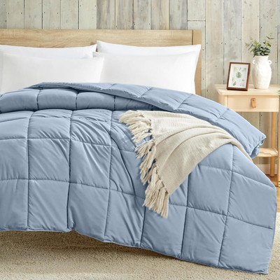Blue Home Solid Double Comforter for  AC Room(Poly Cotton, Blue)
