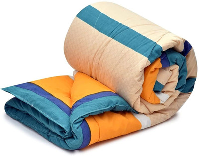 RUSTIC LINEN Printed Single Comforter for  Mild Winter(Microfiber, Multicolor)