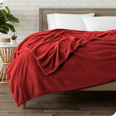 SANJU CORPORTION Solid Double AC Blanket for  AC Room(Microfiber, MAROON 53)