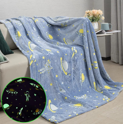 CP CREATIONS Printed, Animal, Cartoon Single Fleece Blanket for  AC Room(Woollen Blend, Multiple)