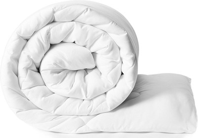 CRAZY WORLD Solid Single Comforter for  Heavy Winter(Microfiber, White)