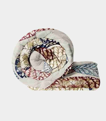 COZYEXPORTS Printed Single Quilt for  Heavy Winter(Poly Cotton, Big Leaf)