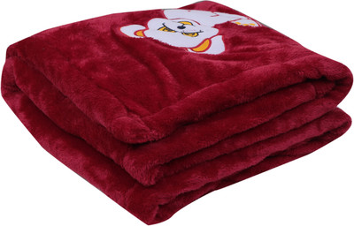 SIDLY PIDLY Animal Single AC Blanket for  AC Room(Fur, Maroon)