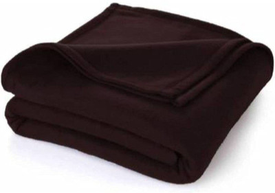 n g products Solid Single Fleece Blanket for  Mild Winter(Polyester, Brown)