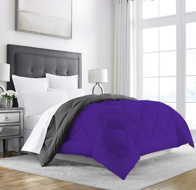 Texlux Solid Double Comforter for  Heavy Winter(Polyester, Grey : Purple)