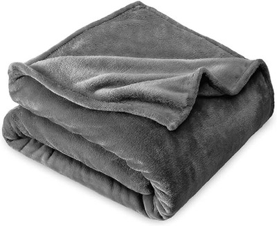 MORADO Solid Double AC Blanket for  AC Room(Microfiber, Grey)