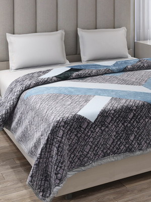 MONTE CARLO Printed Double Mink Blanket for  Mild Winter(Polyester, Multicolor)