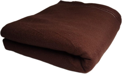 VORDVIGO Solid Single Fleece Blanket for  Heavy Winter(Polyester, Brown)