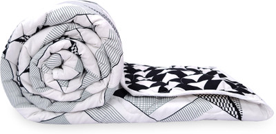 Divine Casa Printed Single Comforter for  Heavy Winter(Microfiber, Black Bean)
